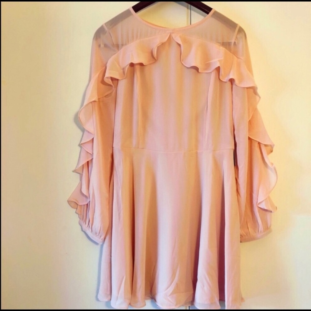 LuLus Blush Flowy Dress